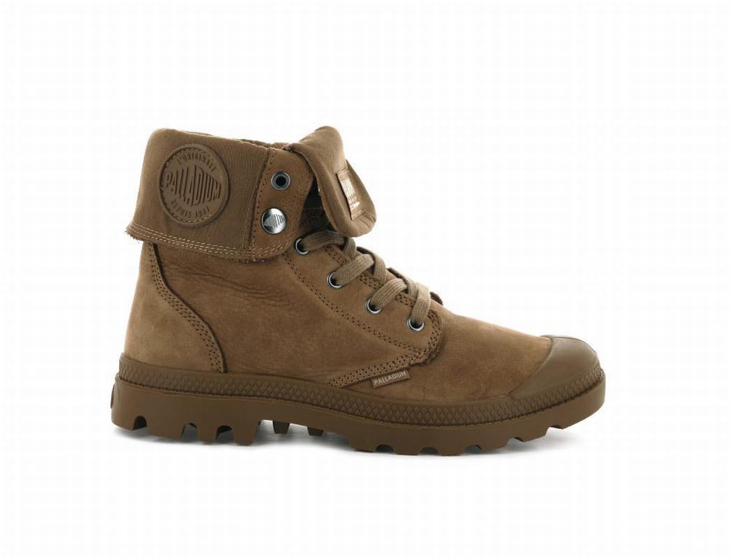 Palladium Pampa Baggy Nubuck Womens Boots Dark Brown Australia [BMEJZW-947]